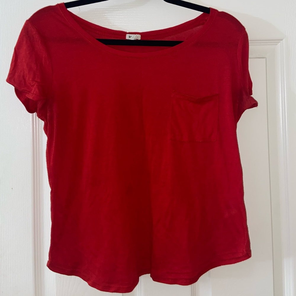 Red Pocket Tee